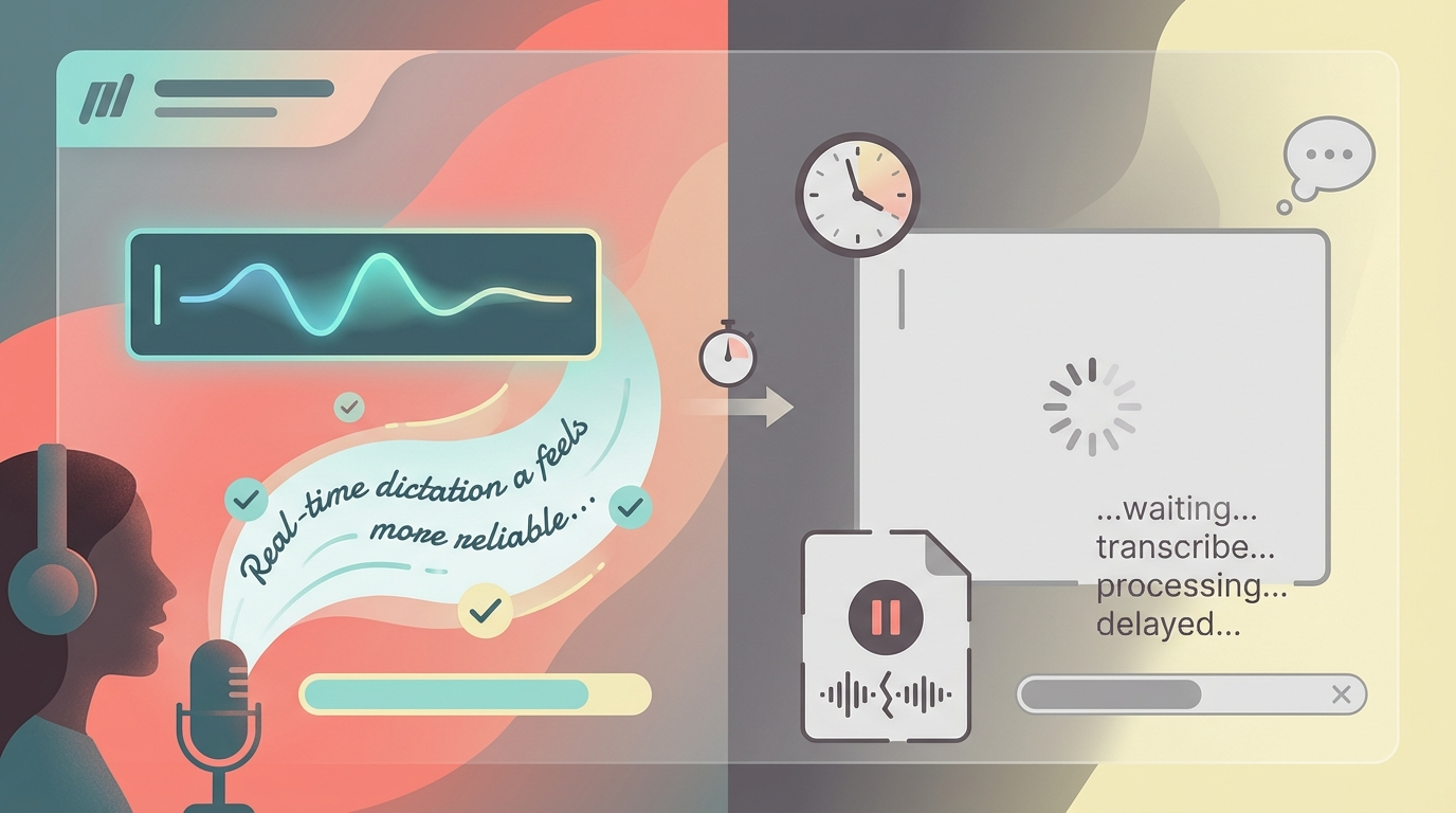 Why Real-Time Dictation Feels More Reliable