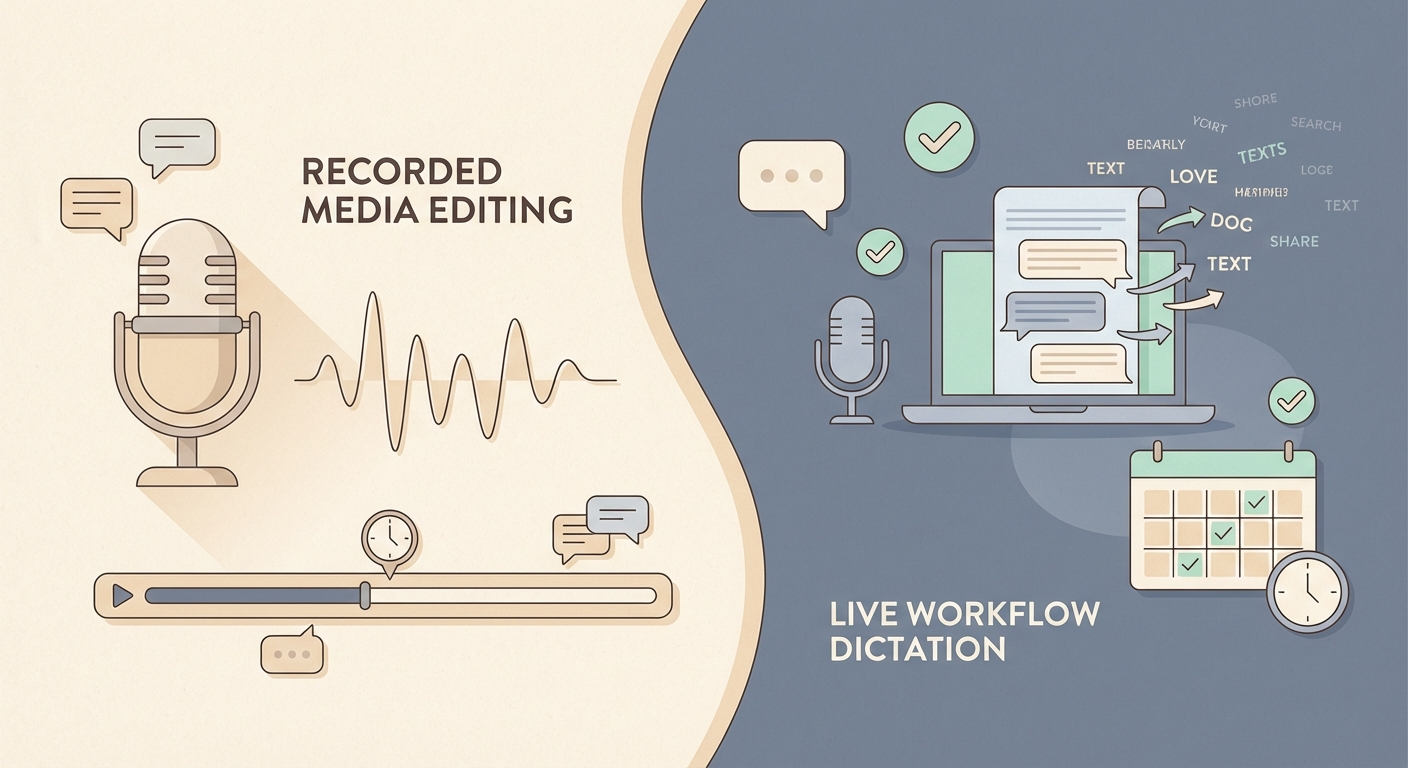 Descript Alternative for Live Dictation Into Real Work