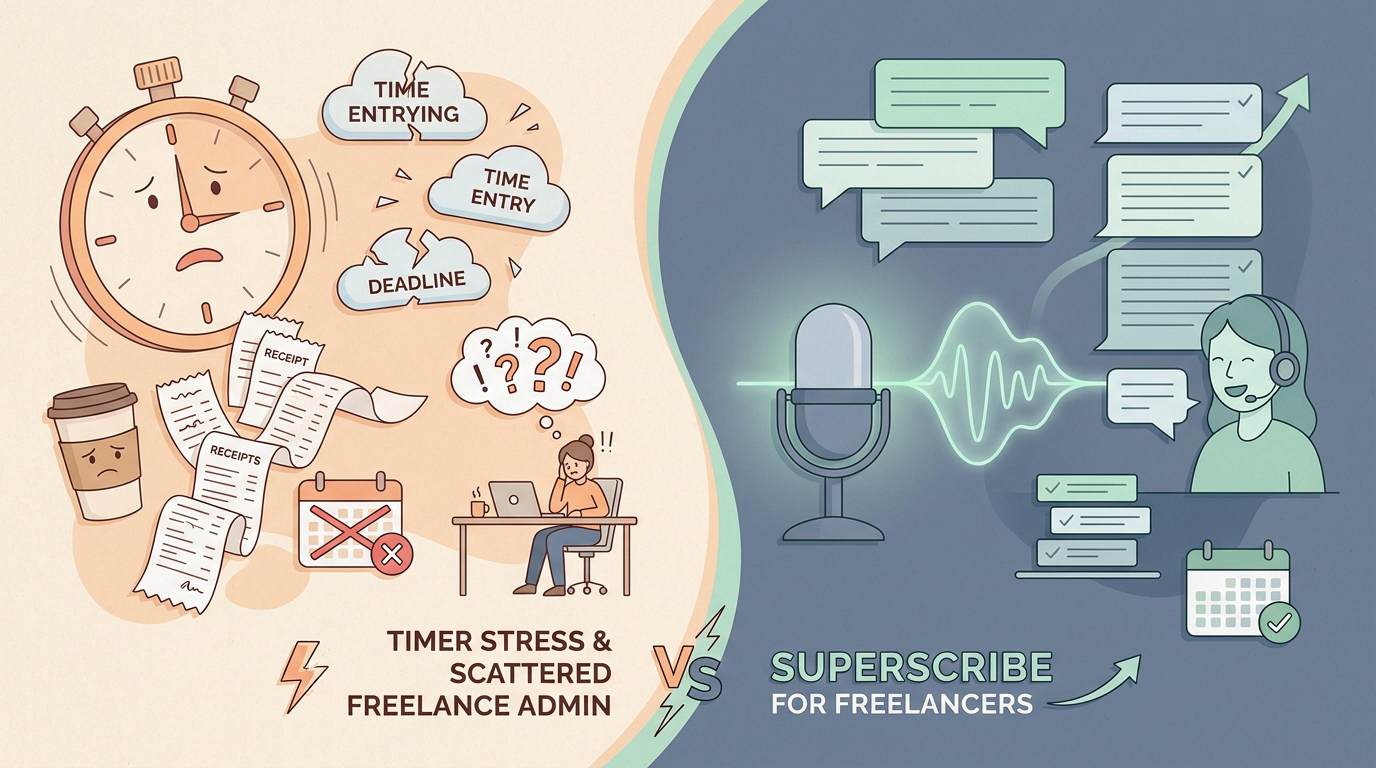 Superscribe vs Toggl for Freelancers