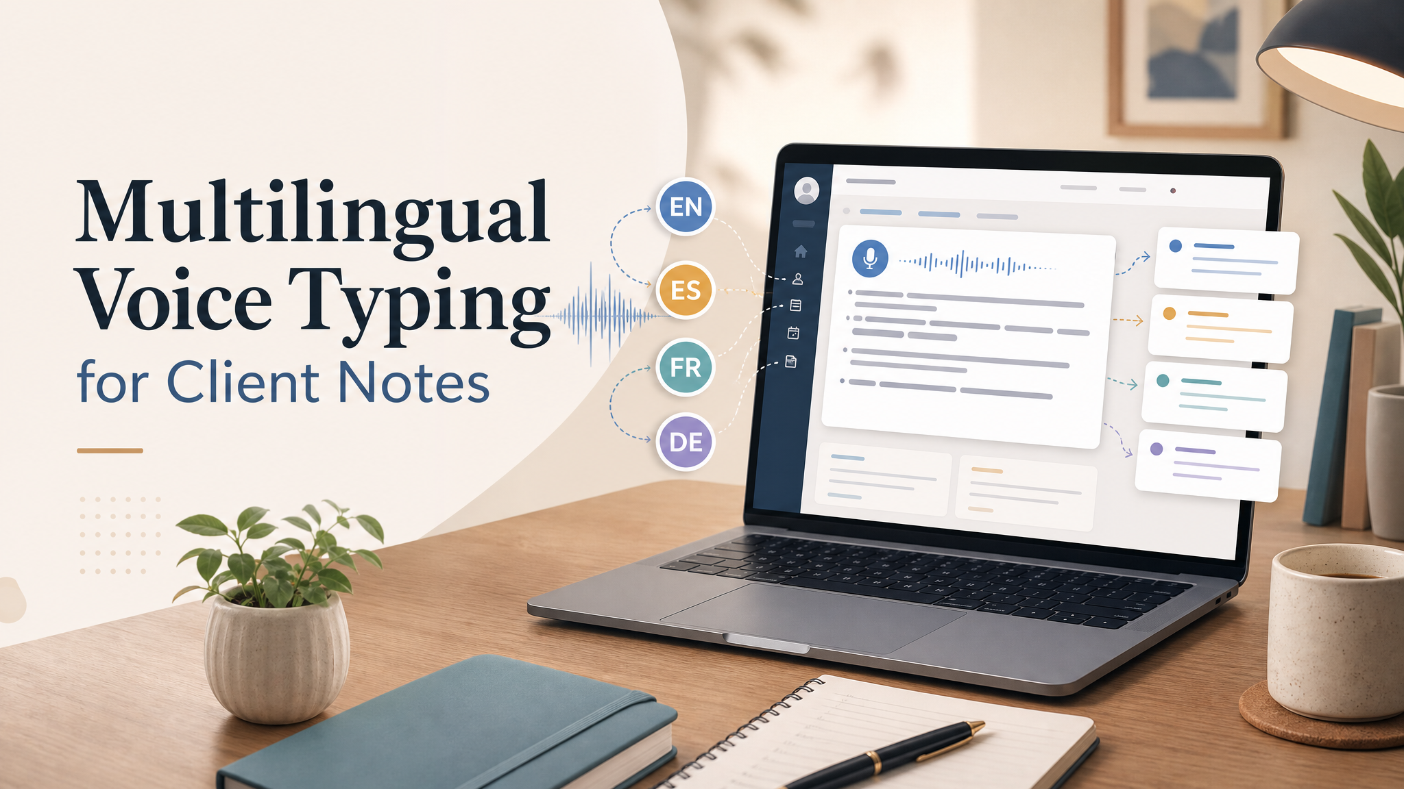 Multilingual Voice Typing for Client Notes