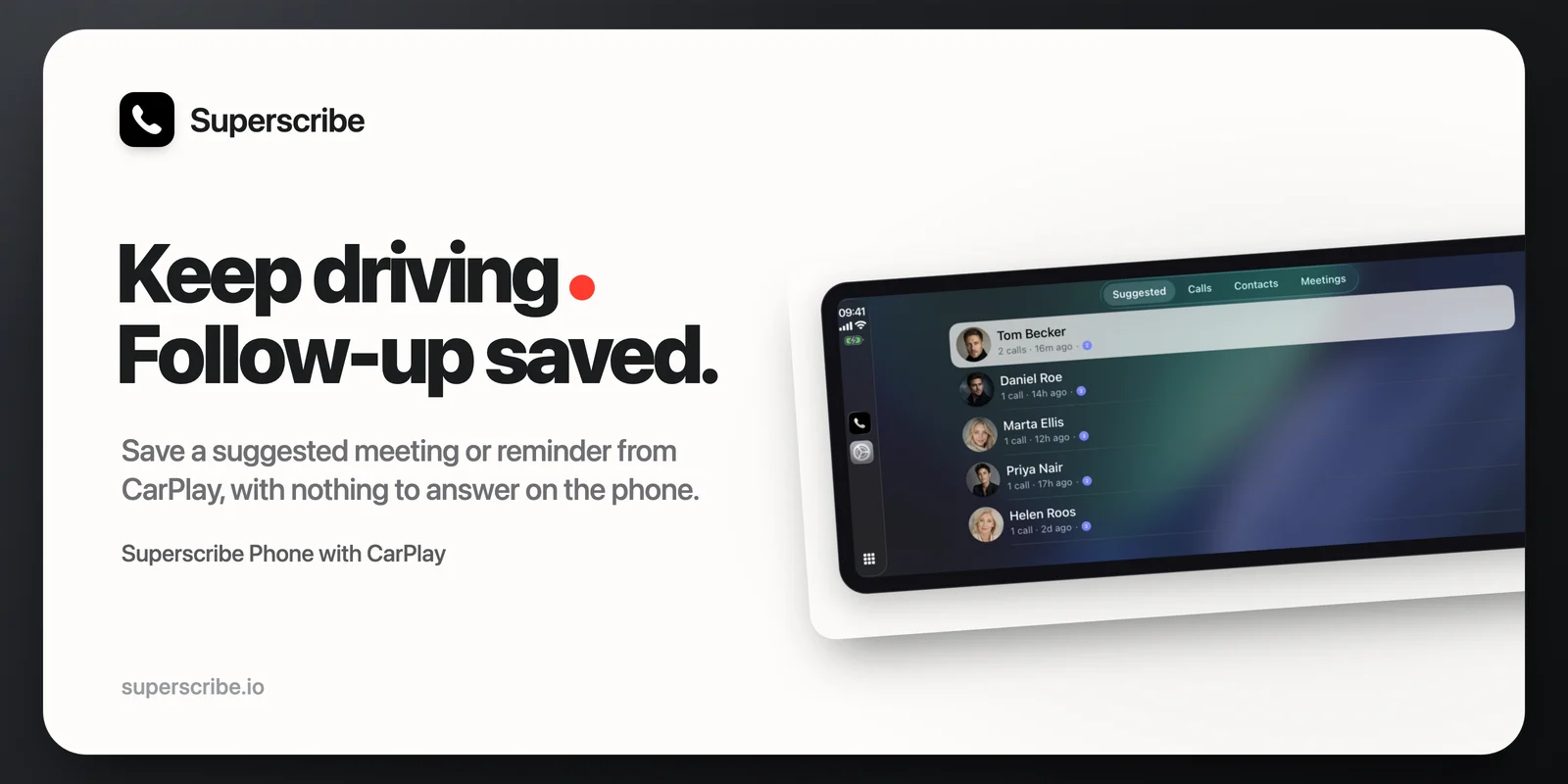 Saving a Follow-Up From the Car Without Touching the Phone
