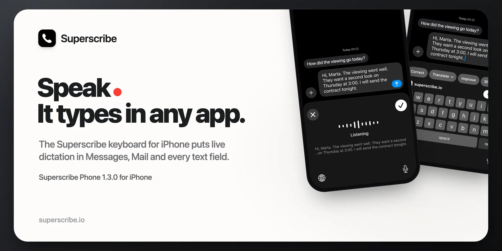 Dictate Into Any App on iPhone With the Superscribe Keyboard