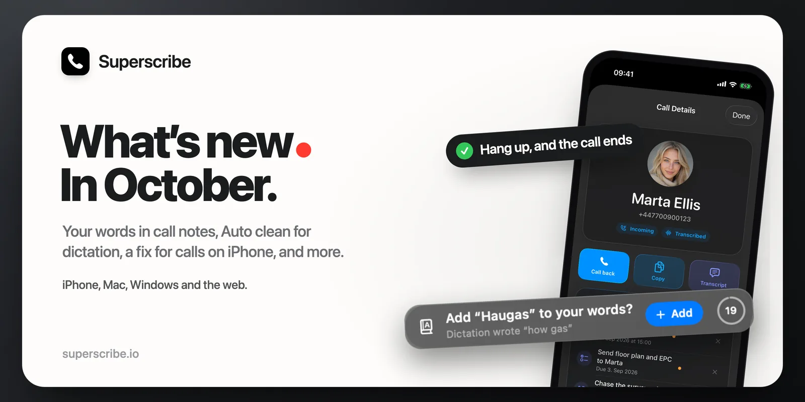 What's New in Superscribe: October 2026